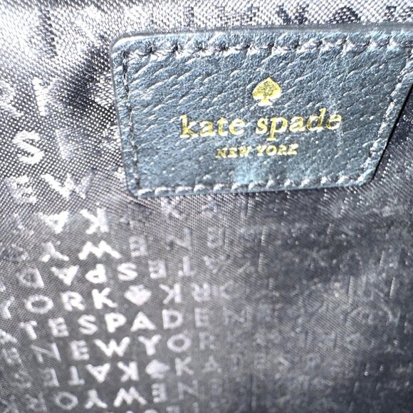 Kate Spade Black & Cream Leather Colorblock Tote Shoulder Bag — EUC - Picture 9 of 13